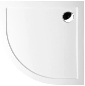 Polysan, SERA sprchová vanička z liateho mramoru, štvrťkruh 100x100x4cm, R550, biela, 62111
