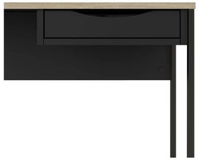 Čierny pracovný stôl Tvilum Function Plus, 130 x 48 cm