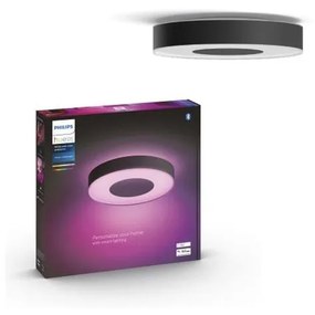 Philips-LED RGB Stmievateľné stropné svietidlo Hue LED/52,5W/230V pr. 425 mm čierna