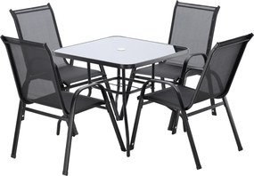 CH Súprava záhradného nábytku Realy - čierna