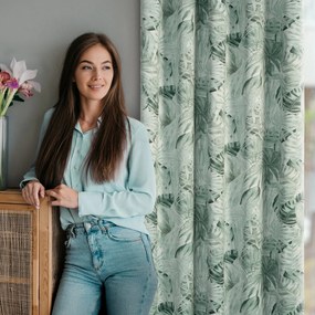 ZATEMŇOVACÍ ZÁVES NA PÁSKE NINA 140X270 CM LISTY