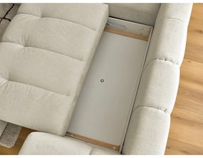 Béžová rozkladacia/s úložným priestorom rohová pohovka (ľavý roh/do L) Fuji – Bobochic Paris