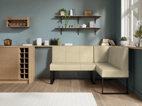 Rohová lavica Bernio 130x170 (krémová) (P). Akcia -20%. Vlastná spoľahlivá doprava až k Vám domov. 1129849
