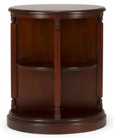 furniture-nabytek.cz - Masívna knižnica Cambridge z mahagónu, otočná, lakovaná, hnedá