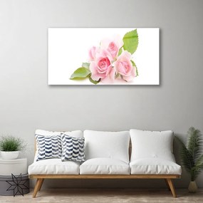 Skleneny obraz Ruže kvety príroda 125x50 cm