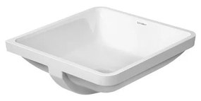 DURAVIT Starck 3 zápustné umývadlo bez otvoru, s prepadom, 430 mm x 430 mm, s povrchom WonderGliss, 03054300001