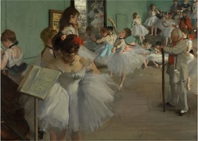 Sklenený obraz - Edgar Degas, The Dance Class, reprodukcia (70x50 cm)