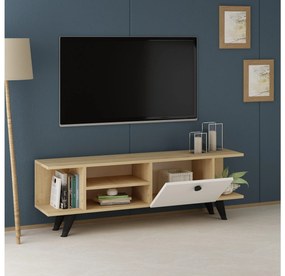 TV stolík/skrinka Napiku (dub + biela) . Vlastná spoľahlivá doprava až k Vám domov. 1095120