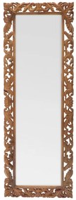 Zrkadlo Retro 60x170 ručne vyrezávaný indický masív mango Mango natural