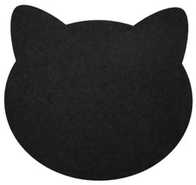 Filcové prestieranie s mačkou - 1 ks alebo súprava 4 ks, čierna alebo sivá černá - 1 ks