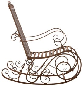 Kovové hojdacie kreslo Smile (SET 2 ks) - Hnedá antik