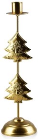 Vánoční svícen Bron SANTA LILA 29,5 cm stromek zlatý