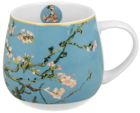 Porcelánový hrnek BARYLKA Van Gogh ALMOND BLOSSOM 430 ml modrý