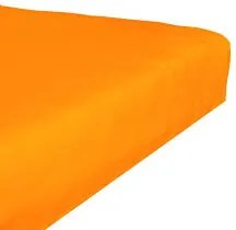 Posteľná plachta jersey svetlo oranžová - 120x200cm