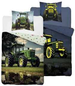 Detská posteľná bielizeň 100 % bavlna –  Traktor - svieti v tme Šírka: 140 cm | Dĺžka: 200 cm