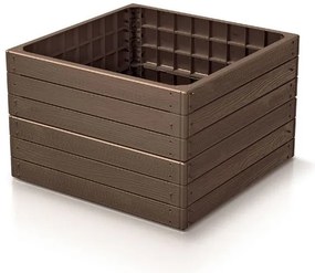 Prosperplast Vyvýšený záhon 75,6x75,6x25cm Base woody rustikálny tehlový