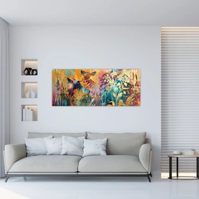 Obraz - Abstraktná maľba prírody (120x50 cm)