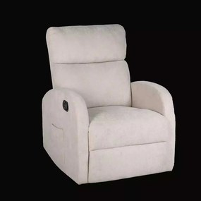 LuxuryForm DESIGN Televízne kreslo BRUNO otočné s polohovaním - béžové