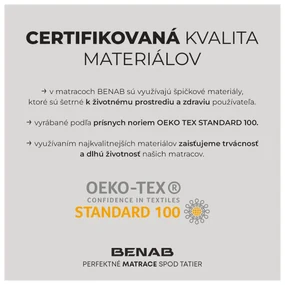 BENAB FYZIO taštičkový matrac 180x200 cm Poťah Chloe Active