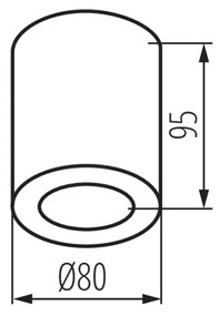 KANLUX Vonkajšie stropné osvetlenie AMANITO, 1xGU10, 10W, okrúhle, biele