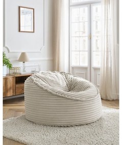 Béžový menčestrový sedací vak Socrate – Bobochic Paris