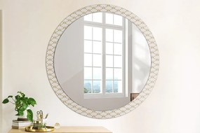Okrúhle ozdobné zrkadlo na stenu Orientálna kvetina fi 100 cm
