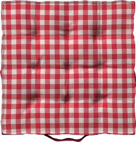 Sedák Kamil s úchytom farba produktu červená látka vzorované