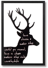 Obraz deer love 40 x 60 cm čierny MUZZA