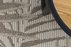 Koberec SIZAL FLOORLUX 20504 lístie, tmavosivý / šampanské
