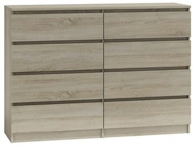 Komoda 8 zásuviek Malva 140 cm Dub Sonoma