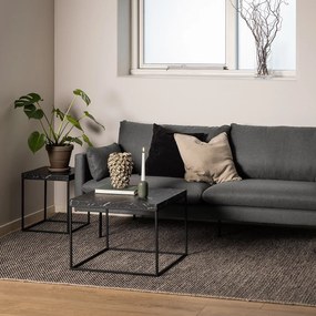 Konferenční stolek Barossa 60 cm černý mramor/černý