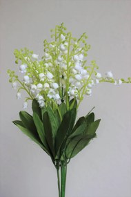 Biele umelé konvalinky v kytičke 35cm