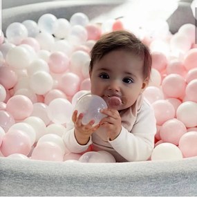 Suchý bazén pre deti 115x50 cm bez guličiek - svetlo sivý