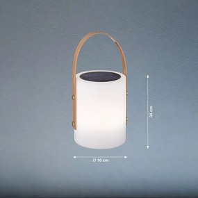 Bielo-hnedá LED stolová lampa (výška 34 cm) Bari – Fischer &amp; Honsel