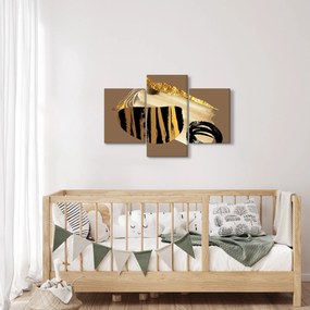 Obraz - Abstrakcia golden brown N⁰2 (90x60 cm)