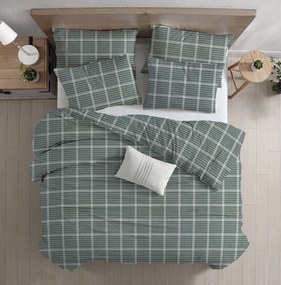 Obliečky z Renforcé bavlny FIOREA zelené hotelová kapsa Rozmer obliečky: 70 x 90 cm | 140 x 200 cm