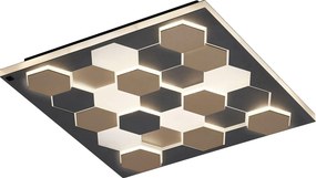 XXXLutz STROPNÉ LED SVIETIDLO, 55/55/7,5 cm Cinque - Interiérové svietidlá - 004102199101