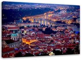 Obraz na plátně Mosty města Prahy - 90x60 cm