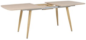 Rozkladací jedálenský stôl 180/210 x 90 cm svetlé drevo HAGA Beliani