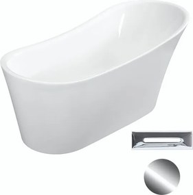 Besco Akrylátová voľne stojaca vaňa Calima 170x74 BESCO-Typ výpuste: Click-Clack s prepadom, grafit, BESCO-Rozmery: 170x74, BESCO-Farba: Biela