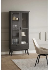 Hnedá vitrína v dekore duba 82x185 cm Filippa – Rowico