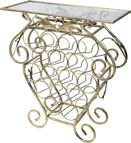 STOJAN NA VÍNO GARTH 66X60X22,5 CM ZLATÁ