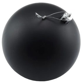 DECOLED Plastová guľa, 10 cm, čierna, 6 x matná