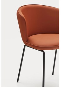 Oranžové čalúnené jedálenské kreslá v súprave 2 ks Add – Teulat