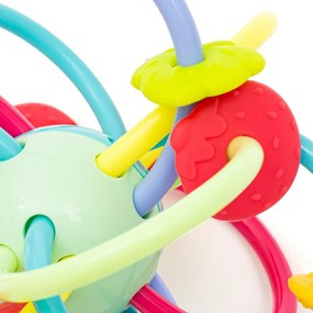 Baby Mix Silikónovo-plastové hryzátko schrastítkom, 12 cm