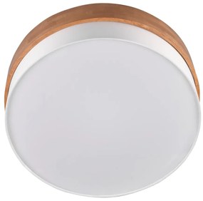 Stropné svietidlo v bielo-prírodnej farbe s textilným tienidlom Seasons – Trio