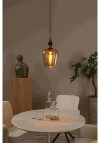 Lucide 45408/22/62 - Luster na lanku ILONA 1xE27/40W/230V pr. 22 cm čierna/béžová