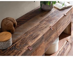 furniture-nabytek.cz - Masívny príborník Oldwood z recyklovaného dreva, lakovaný, prírodná farba – 180×40×75 cm