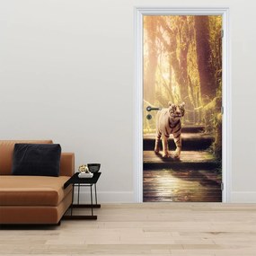 Fototapeta na dvere - Tiger v džungli (95x205cm)