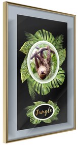 Artgeist Plagát - Sloth [Poster] Veľkosť: 40x60, Verzia: Zlatý rám